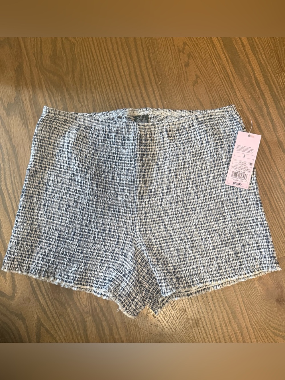 wild fable Navy and White Textured Women’s Shorts